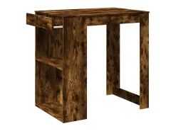 Mesa alta de bar madera ingeniería roble ahumado 102x70x103,5cm