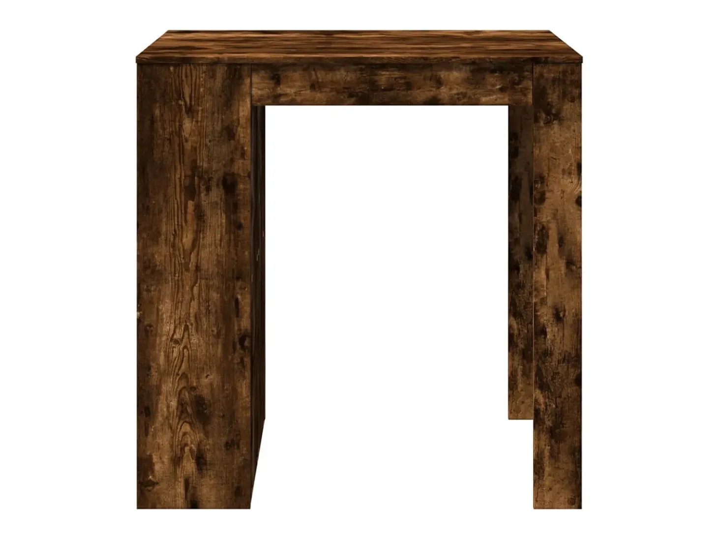 Mesa alta de bar madera ingeniería roble ahumado 102x70x103,5cm