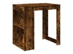 Mesa alta de bar madera ingeniería roble ahumado 102x70x103,5cm