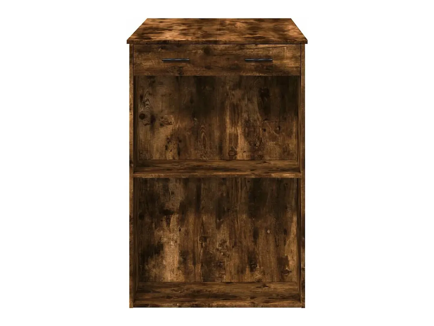 Mesa alta de bar madera ingeniería roble ahumado 102x70x103,5cm