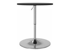 Mesa alta de bar madera ingeniería y acero negra 60x60x90 cm