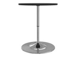 Mesa alta de bar madera ingeniería y acero negra 60x60x90 cm