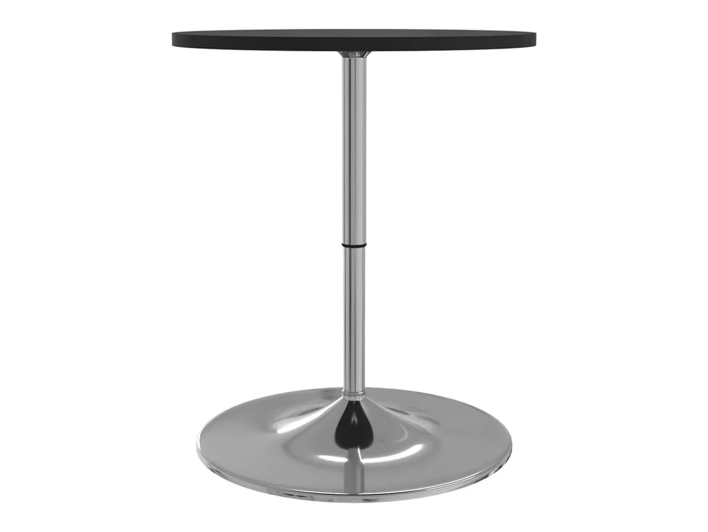 Mesa alta de bar madera ingeniería y acero negra 60x60x90 cm