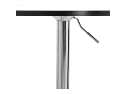 Mesa alta de bar madera ingeniería y acero negra 60x60x90 cm