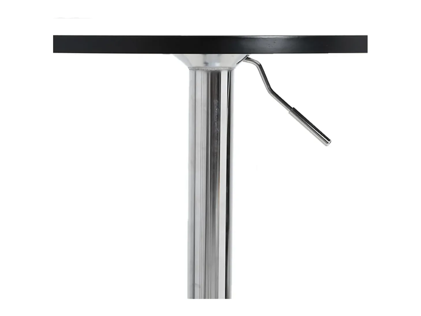 Mesa alta de bar madera ingeniería y acero negra 60x60x90 cm