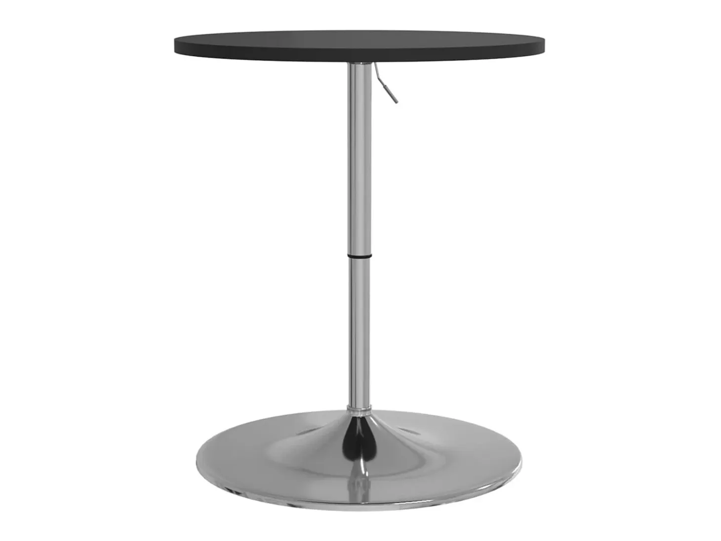 Mesa alta de bar madera ingeniería y acero negra 60x60x90 cm