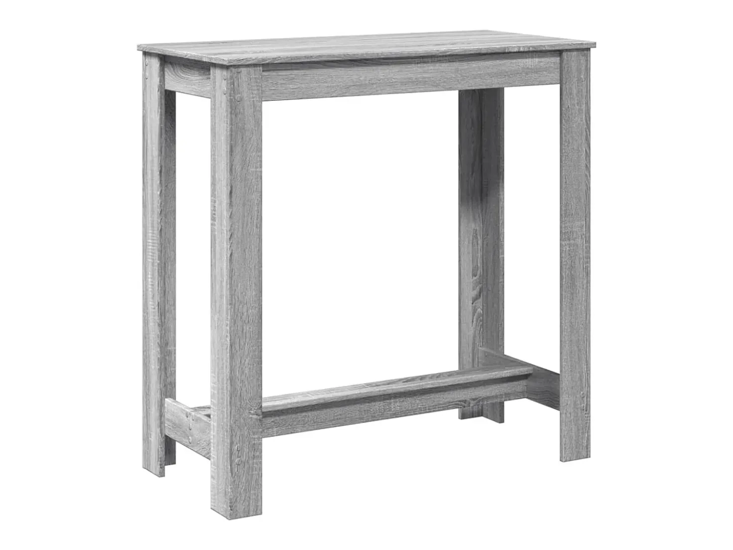 Mesa alta de bar madera ingeniería gris Sonoma 102x50x103,5 cm