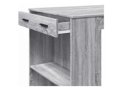 Mesa alta de bar madera ingeniería gris Sonoma 102x70x103,5 cm