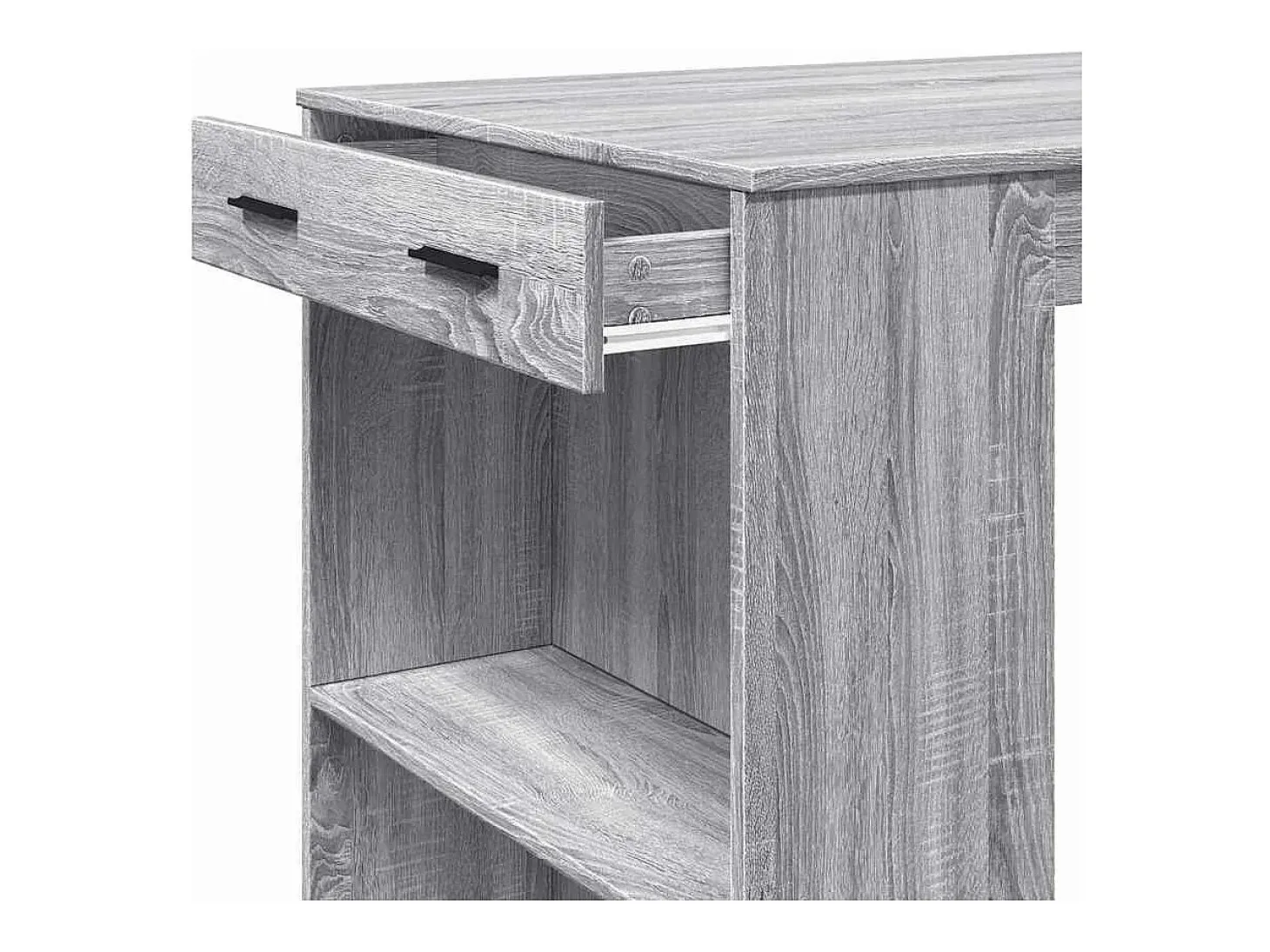 Mesa alta de bar madera ingeniería gris Sonoma 102x70x103,5 cm