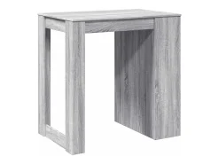 Mesa alta de bar madera ingeniería gris Sonoma 102x70x103,5 cm