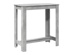 Mesa alta de bar madera ingeniería gris hormigón 102x50x103,5cm