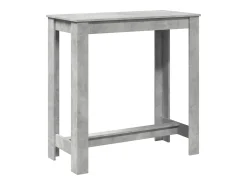 Mesa alta de bar madera ingeniería gris hormigón 102x50x103,5cm