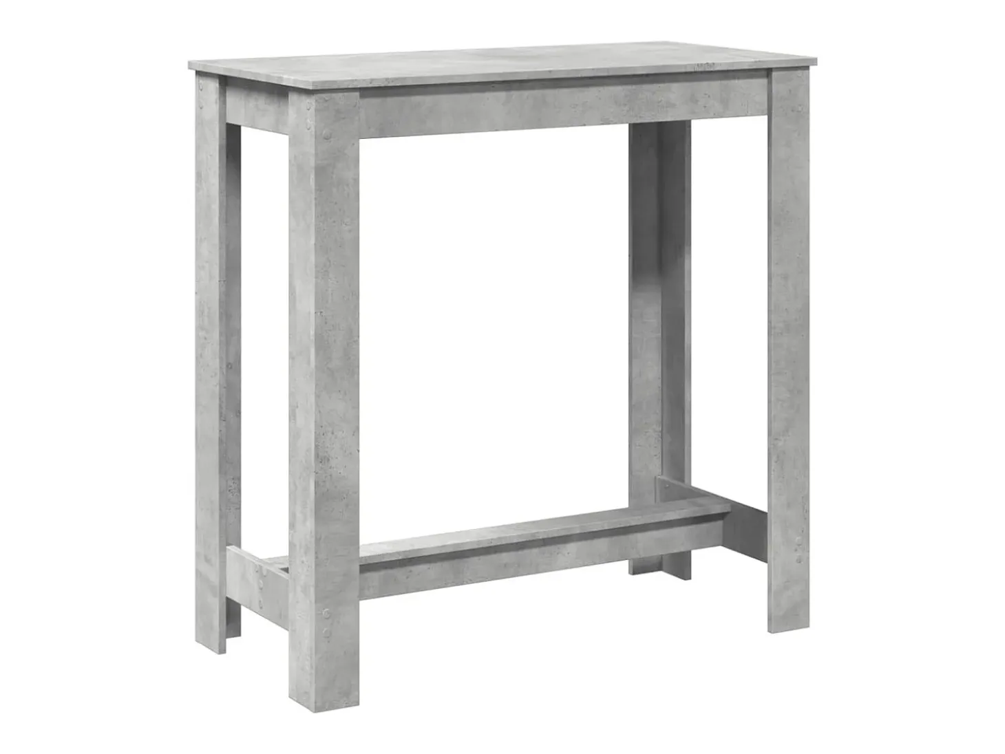 Mesa alta de bar madera ingeniería gris hormigón 102x50x103,5cm