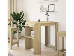 Mesa alta de bar madera ingeniería roble Sonoma 102x70x103,5 cm