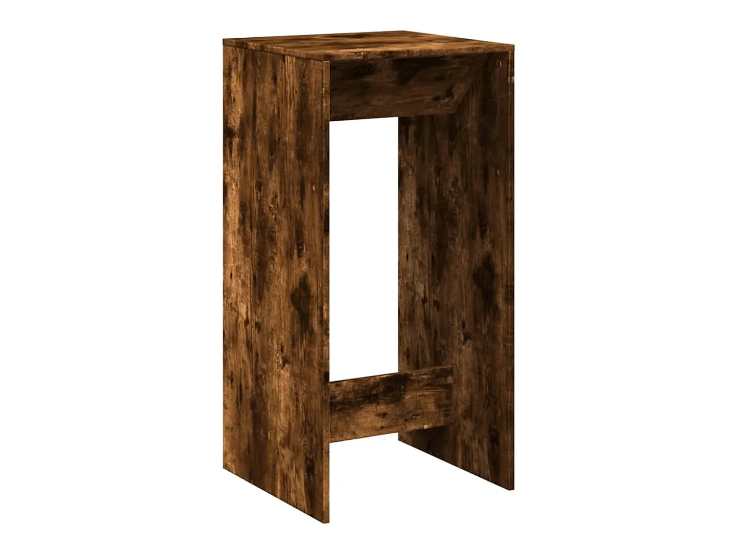 Mesa alta de bar madera ingeniería roble ahumado 51x50x103,5 cm
