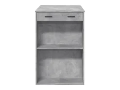 Mesa alta de bar madera ingeniería gris hormigón 102x70x103,5cm