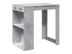 Mesa alta de bar madera ingeniería gris hormigón 102x70x103,5cm