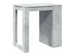 Mesa alta de bar madera ingeniería gris hormigón 102x70x103,5cm