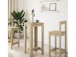 Mesa alta de bar madera ingeniería roble Sonoma 51x50x103,5 cm