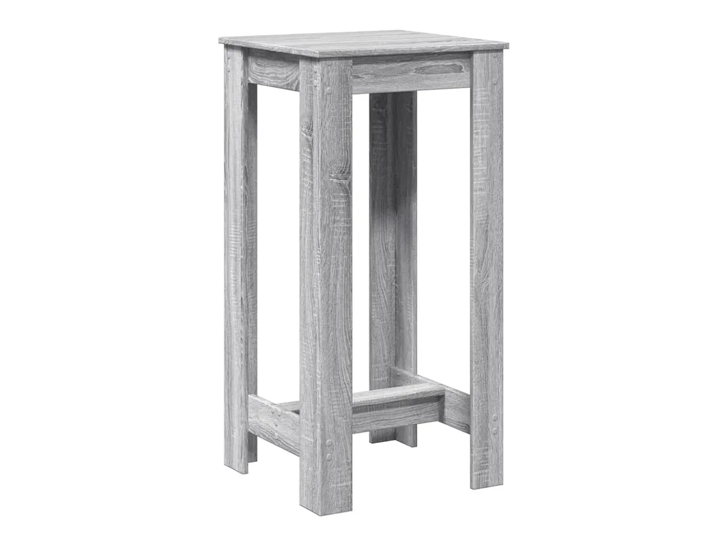 Mesa alta de bar madera ingeniería gris Sonoma 51x50x103,5 cm