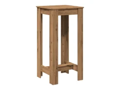 Mesa alta de bar madera ingeniería roble artisian 51x50x103,5cm