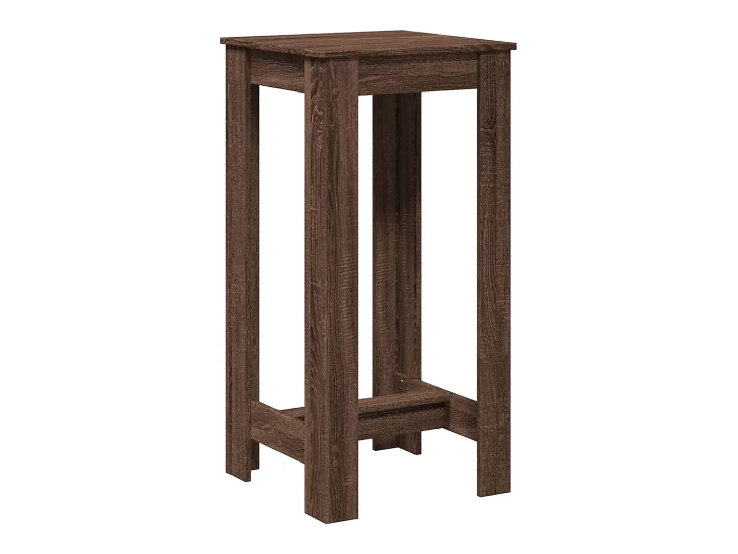 Mesa alta de bar madera ingeniería marrón roble 51x50x103,5 cm