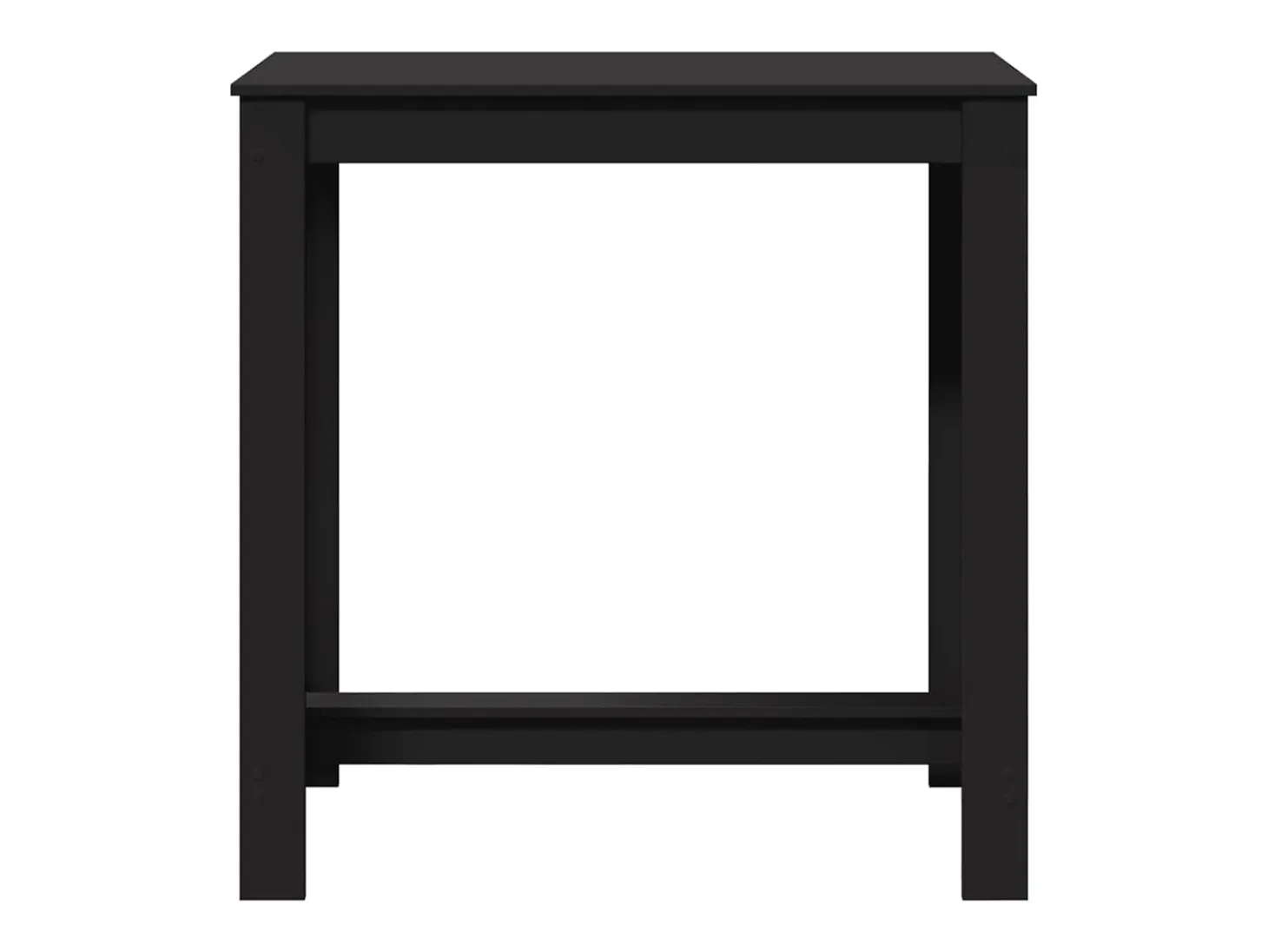 Mesa alta de bar madera ingeniería negra 102x50x103,5 cm