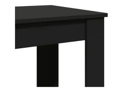 Mesa alta de bar madera ingeniería negra 102x50x103,5 cm