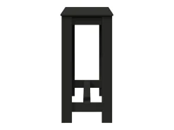 Mesa alta de bar madera ingeniería negra 102x50x103,5 cm