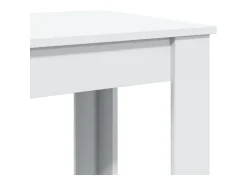 Mesa alta de bar madera ingeniería blanca 102x50x103,5 cm