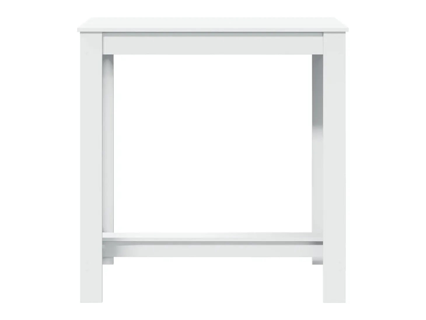 Mesa alta de bar madera ingeniería blanca 102x50x103,5 cm