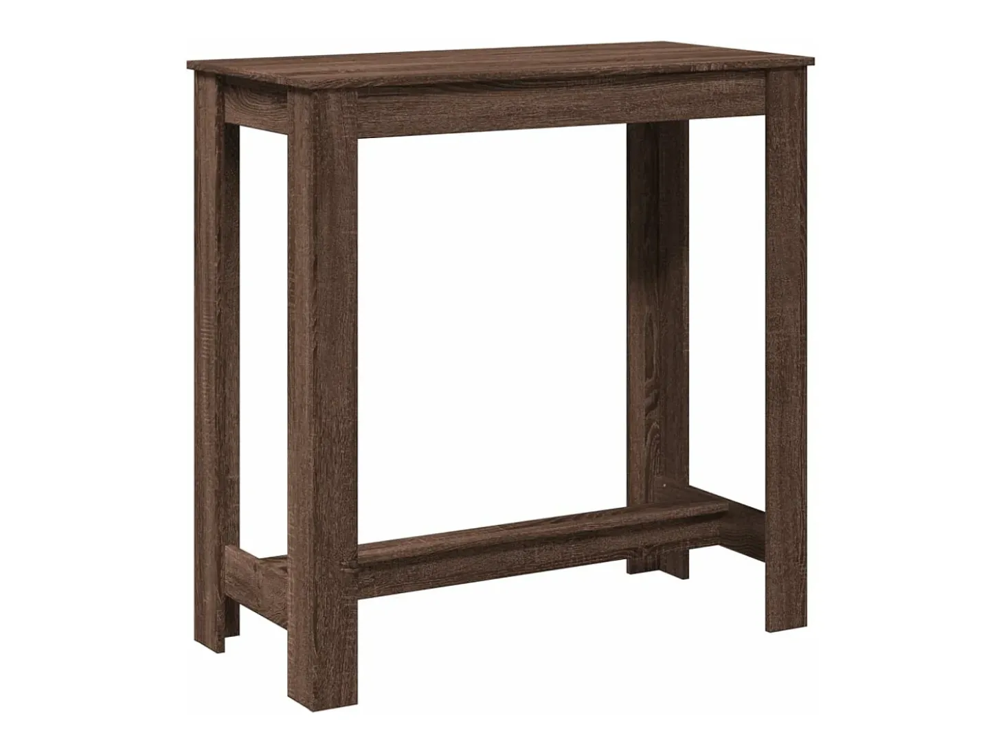 Mesa alta de bar madera ingeniería marrón roble 102x50x103,5 cm