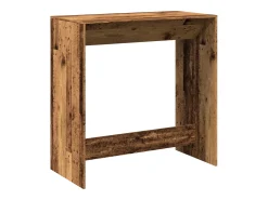 Mesa alta de bar madera ingeniería envejecida 102x50x103,5 cm