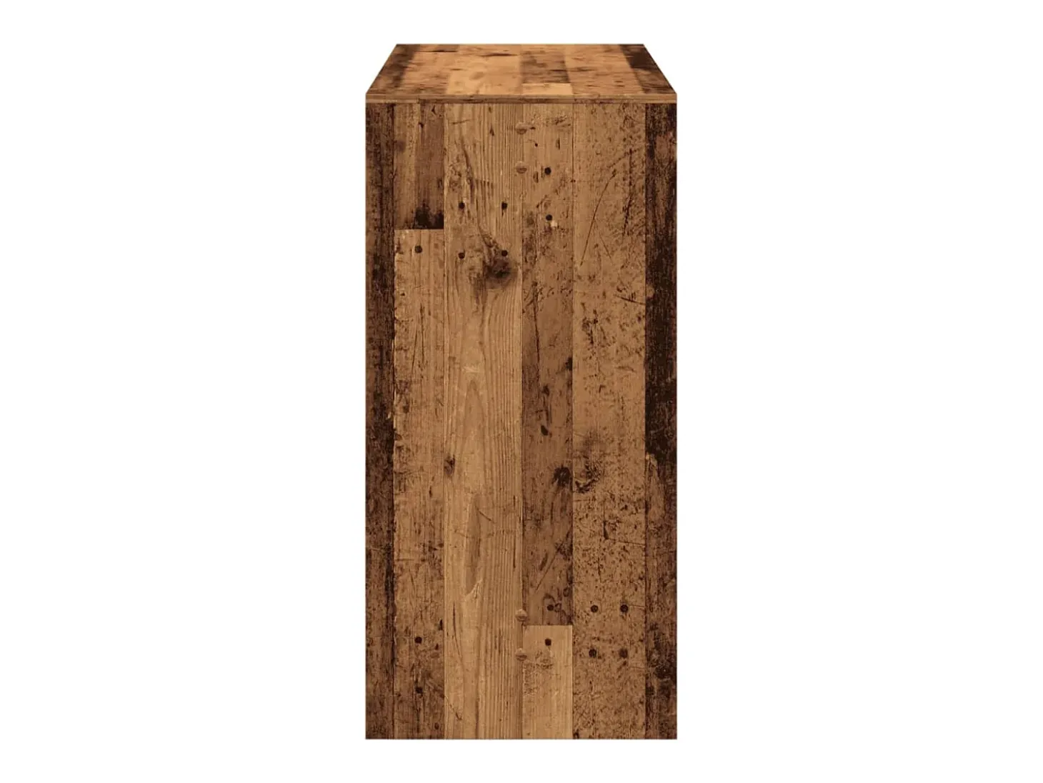 Mesa alta de bar madera ingeniería envejecida 102x50x103,5 cm