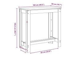 Mesa alta de bar madera ingeniería roble Sonoma 102x50x103,5 cm