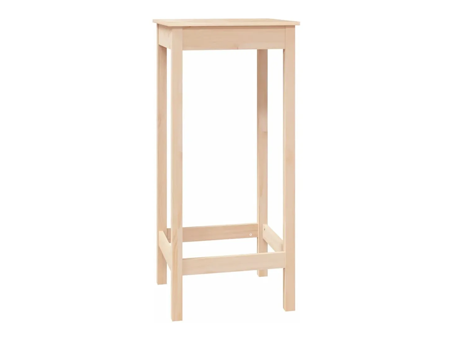 Mesa alta de bar madera maciza de pino 50x50x110 cm ES150907