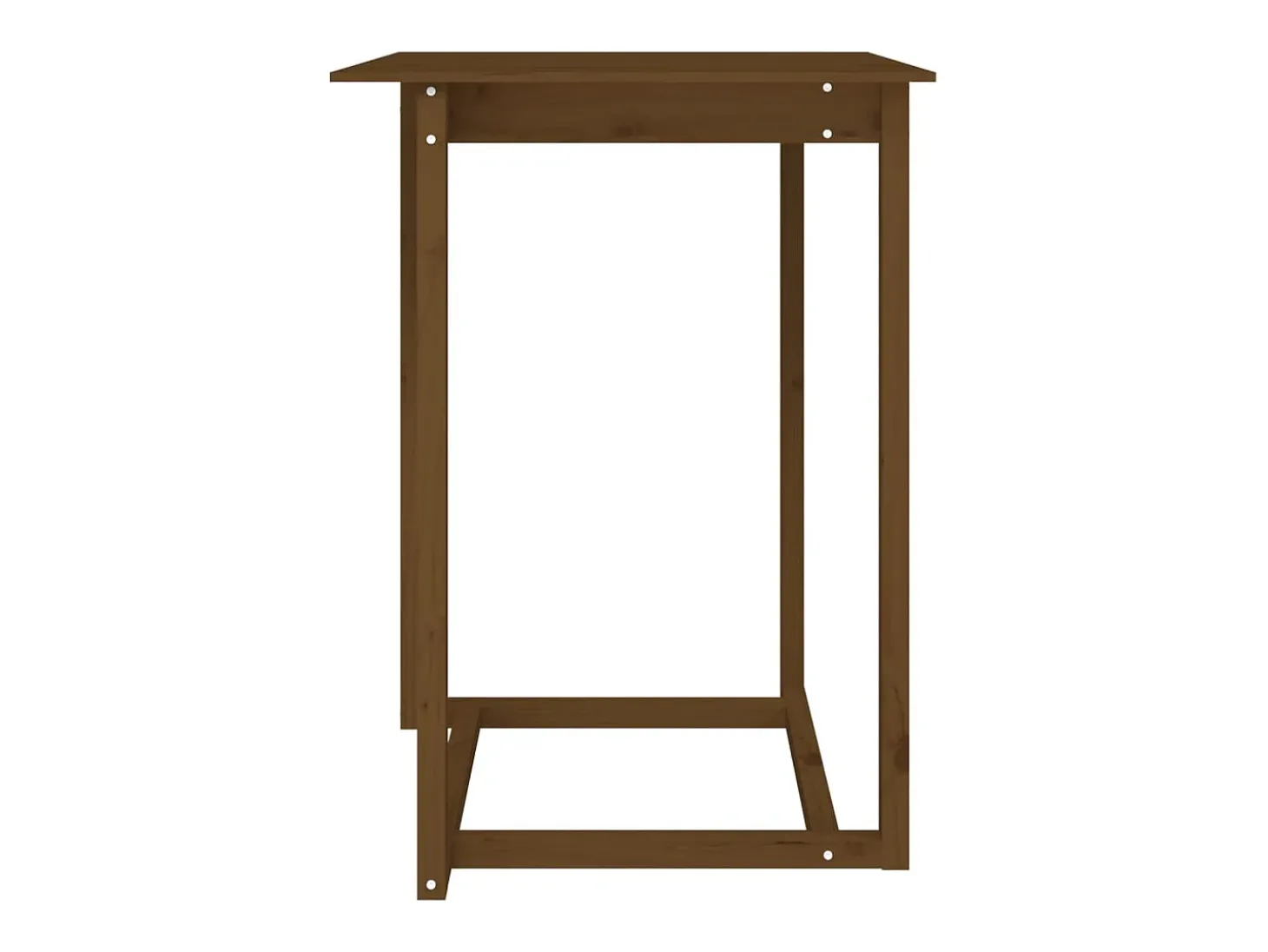 Mesa alta de bar madera maciza de pino marrón miel 80x80x110 cm ES881915