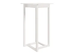 Mesa alta de bar madera maciza de pino blanco 60x60x110 cm ES574082