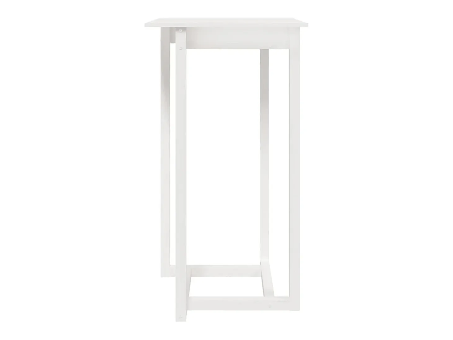 Mesa alta de bar madera maciza de pino blanco 60x60x110 cm ES574082