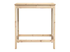 Mesa alta de bar madera maciza de pino 100x50x110 cm