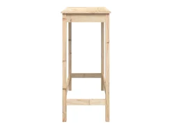Mesa alta de bar madera maciza de pino 100x50x110 cm