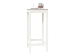 Mesa alta de bar madera maciza de pino blanco 50x50x110 cm