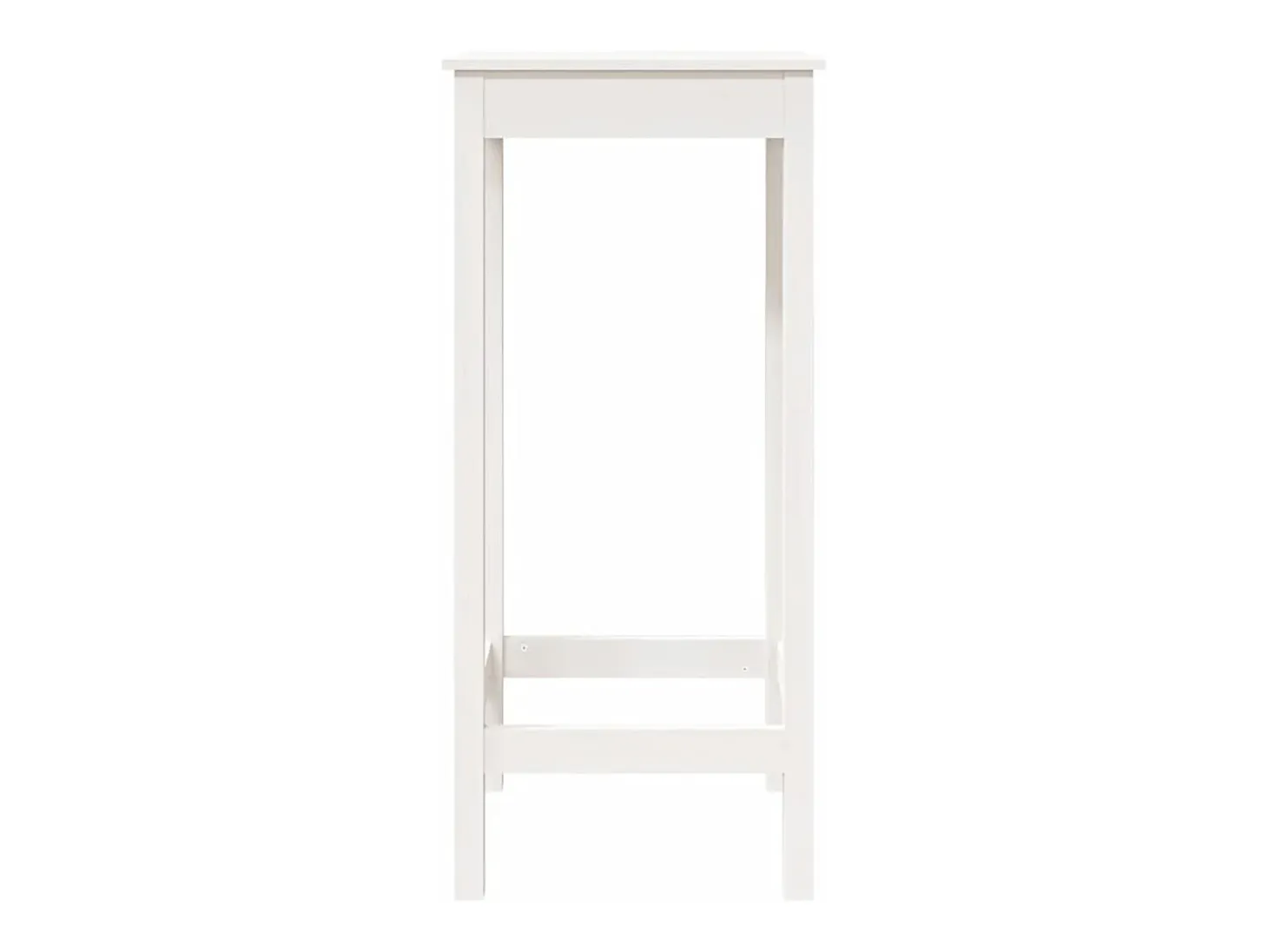 Mesa alta de bar madera maciza de pino blanco 50x50x110 cm