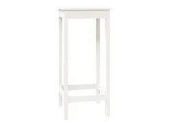 Mesa alta de bar madera maciza de pino blanco 50x50x110 cm