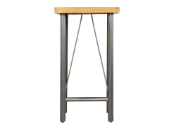 Mesa alta de bar teca maciza reciclada 60x60x107 cm