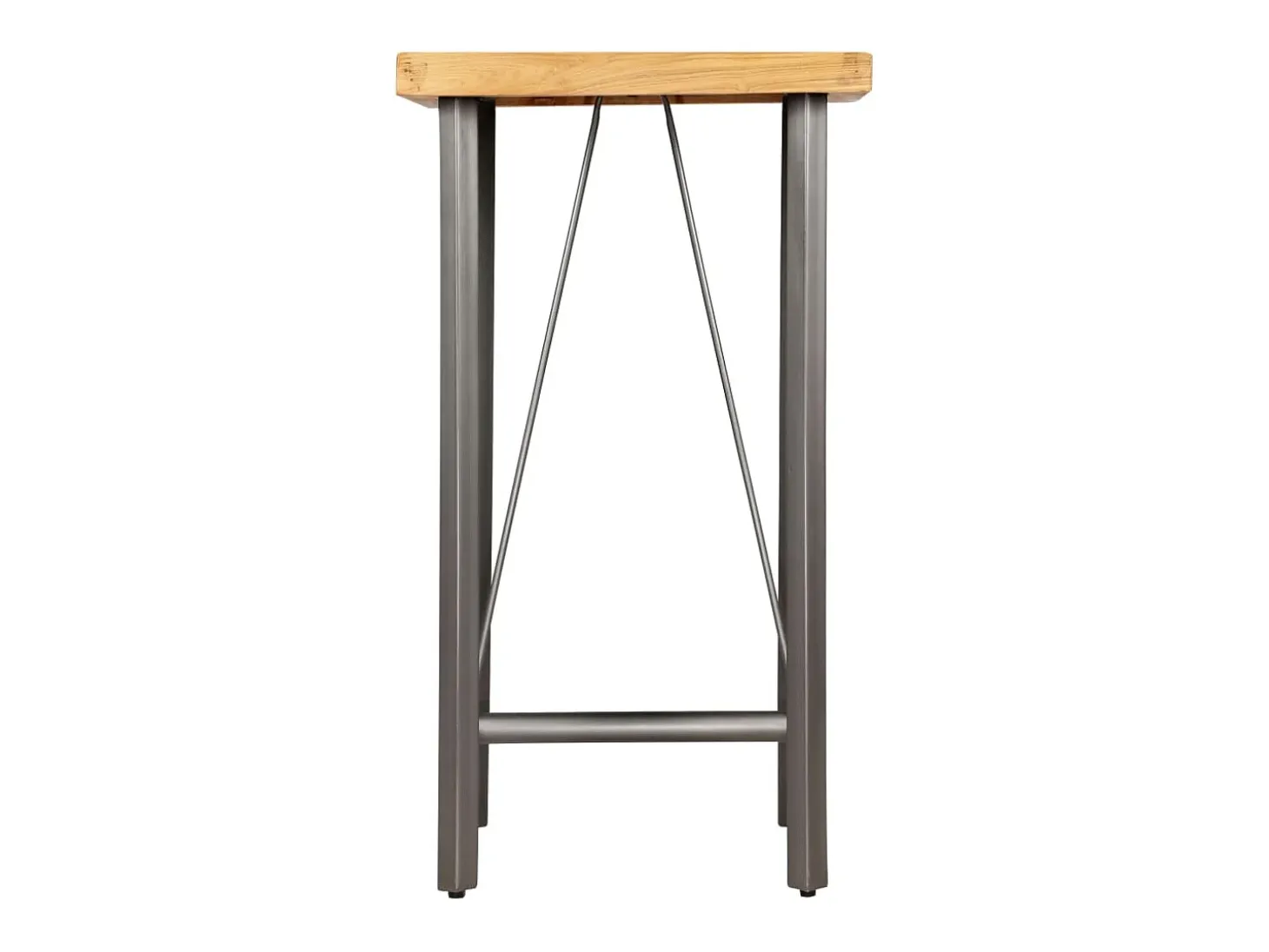 Mesa alta de bar teca maciza reciclada 60x60x107 cm