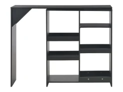 Mesa alta de bar/bistró con estante extraíble negra 138 cm 0902049