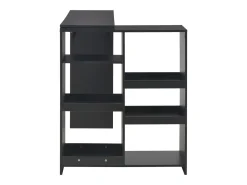 Mesa alta de bar/bistró con estante extraíble negra 138 cm 0902049