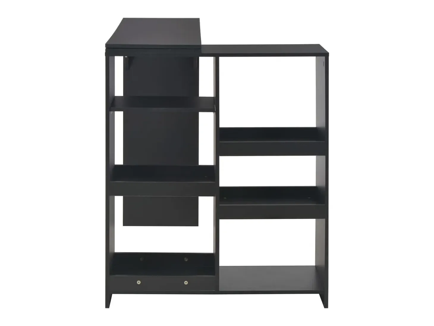 Mesa alta de bar/bistró con estante extraíble negra 138 cm 0902049