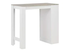 Mesa alta de bar/bistro con estante blanca 110 cm 0902051